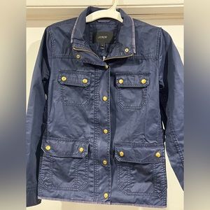 J Crew Womens Military Downtown Field Jacket Full Zip Metal Buttons Size S